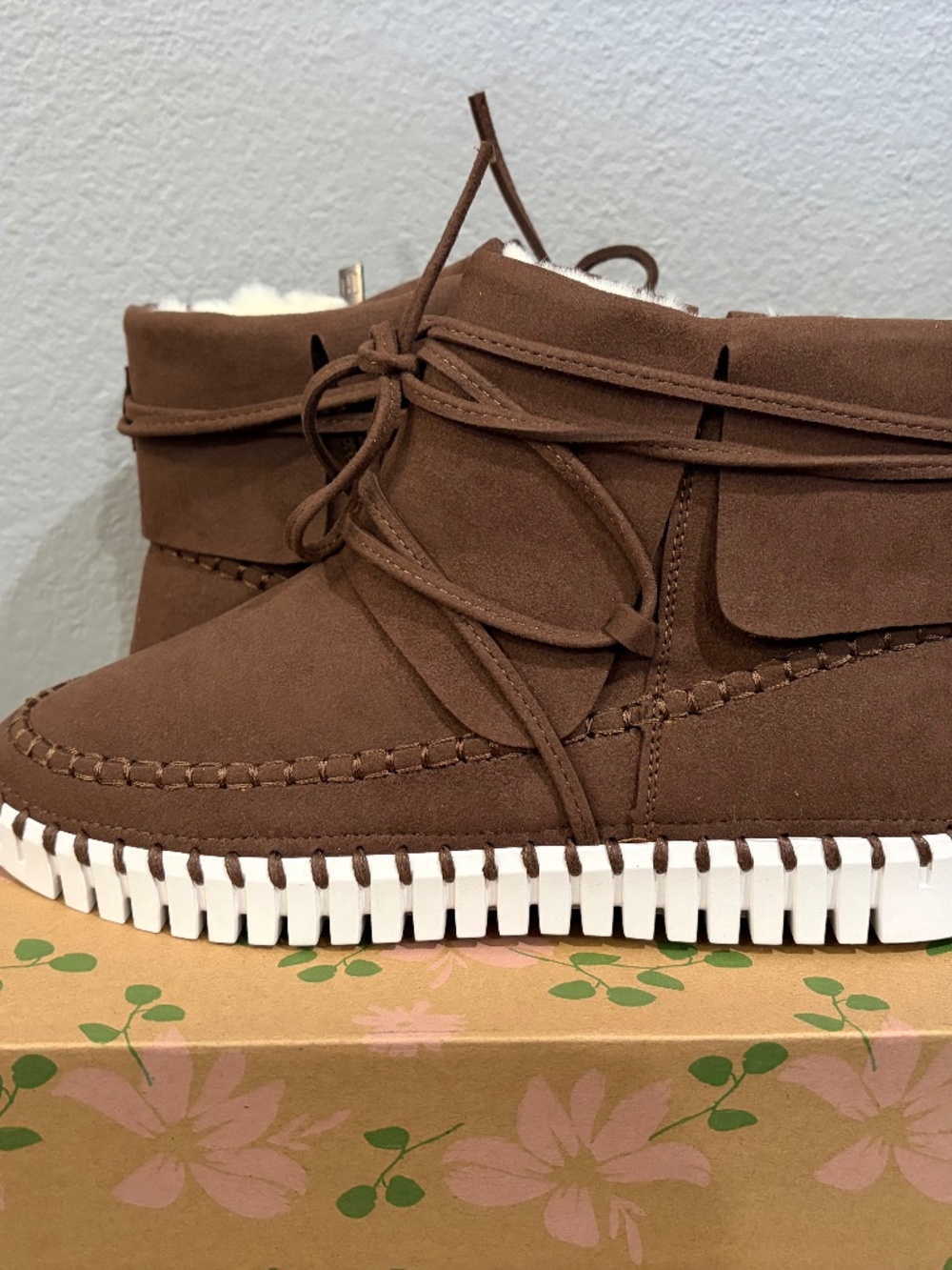 New ILSE JACOBSEN Ankle Boots Brown Booties Lined Lace Up Size 40, US 9.5-10
